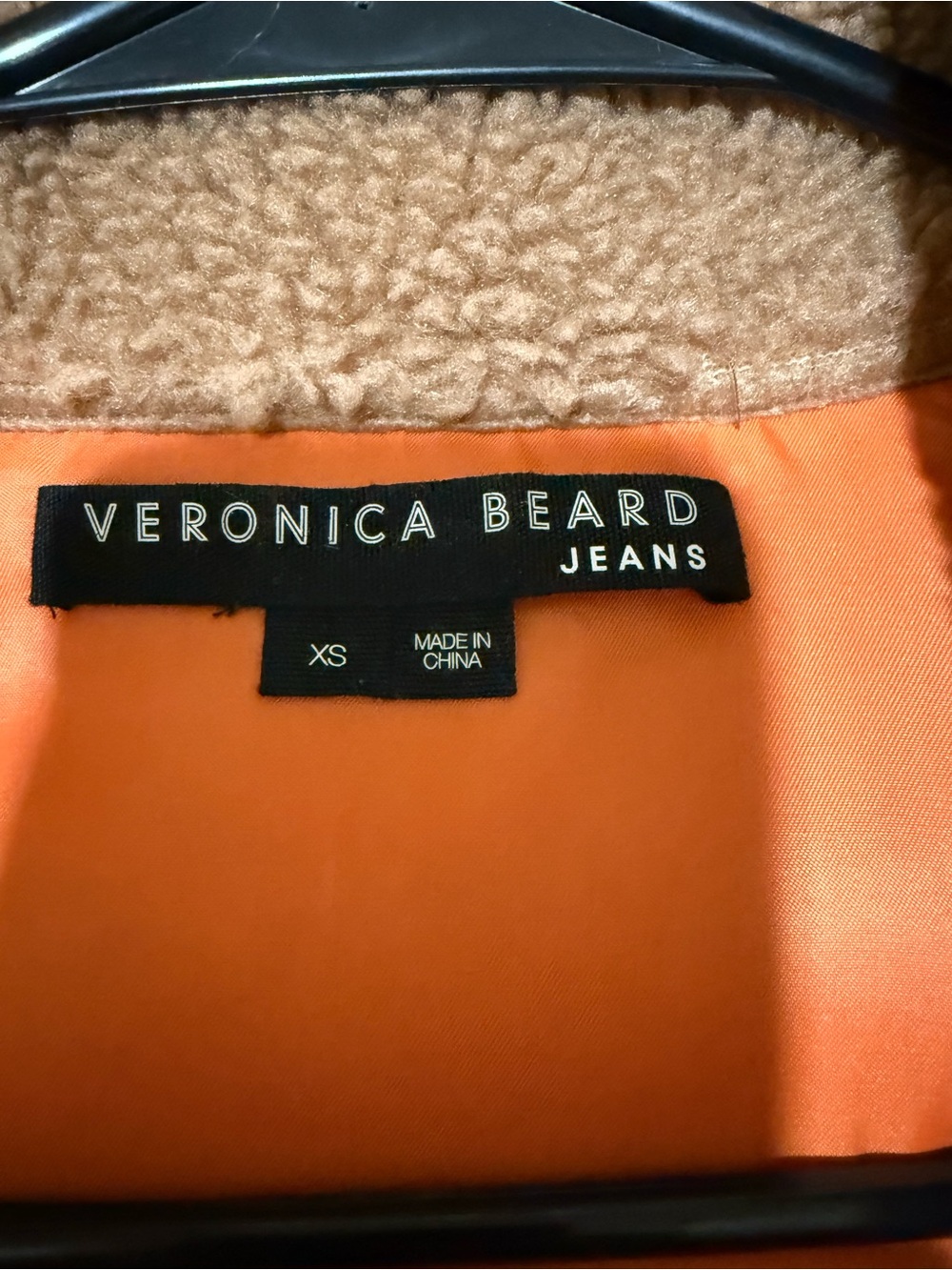 Veronica Beard Jeans Sherpa Teddy Coat - Camel - Picture 5 of 6